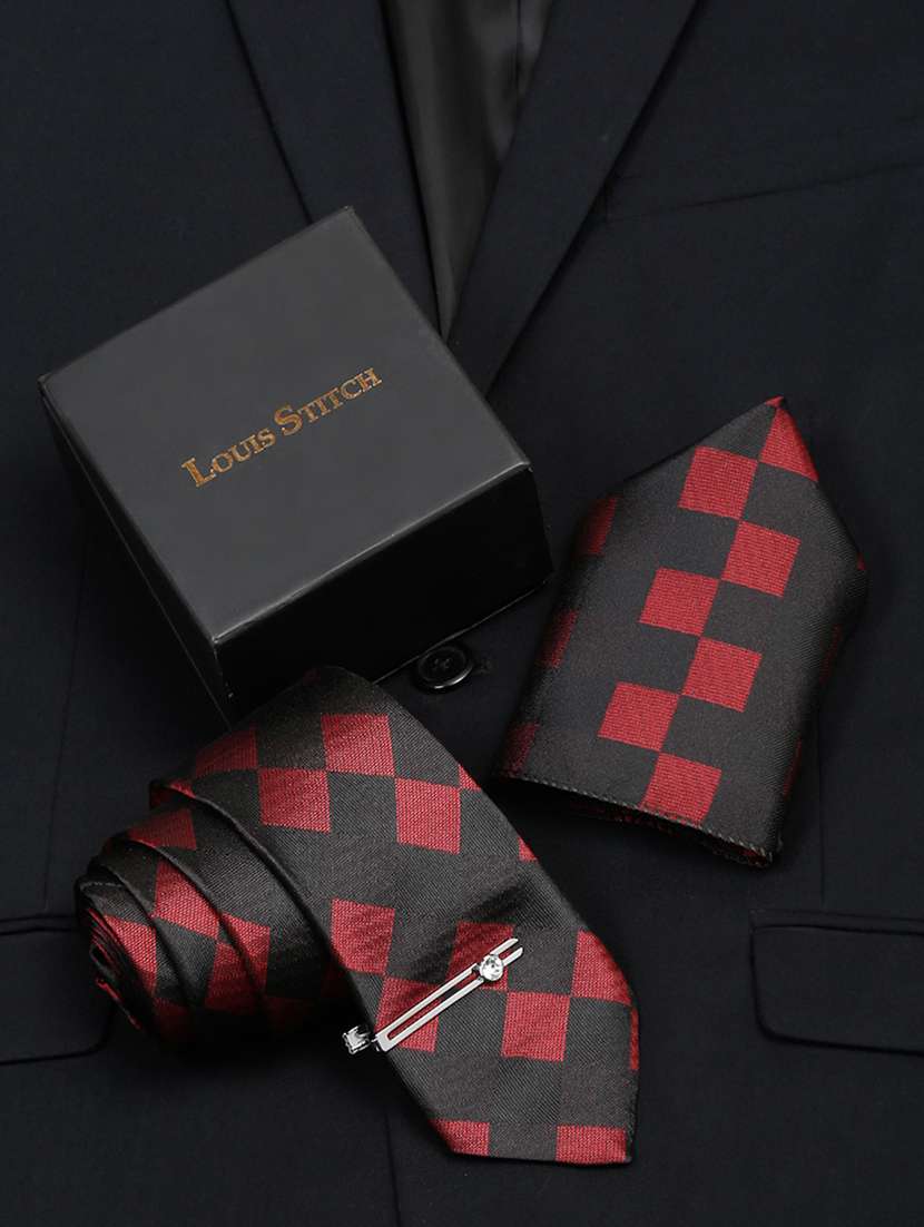 louis stitch mens necktie suit accessories set 