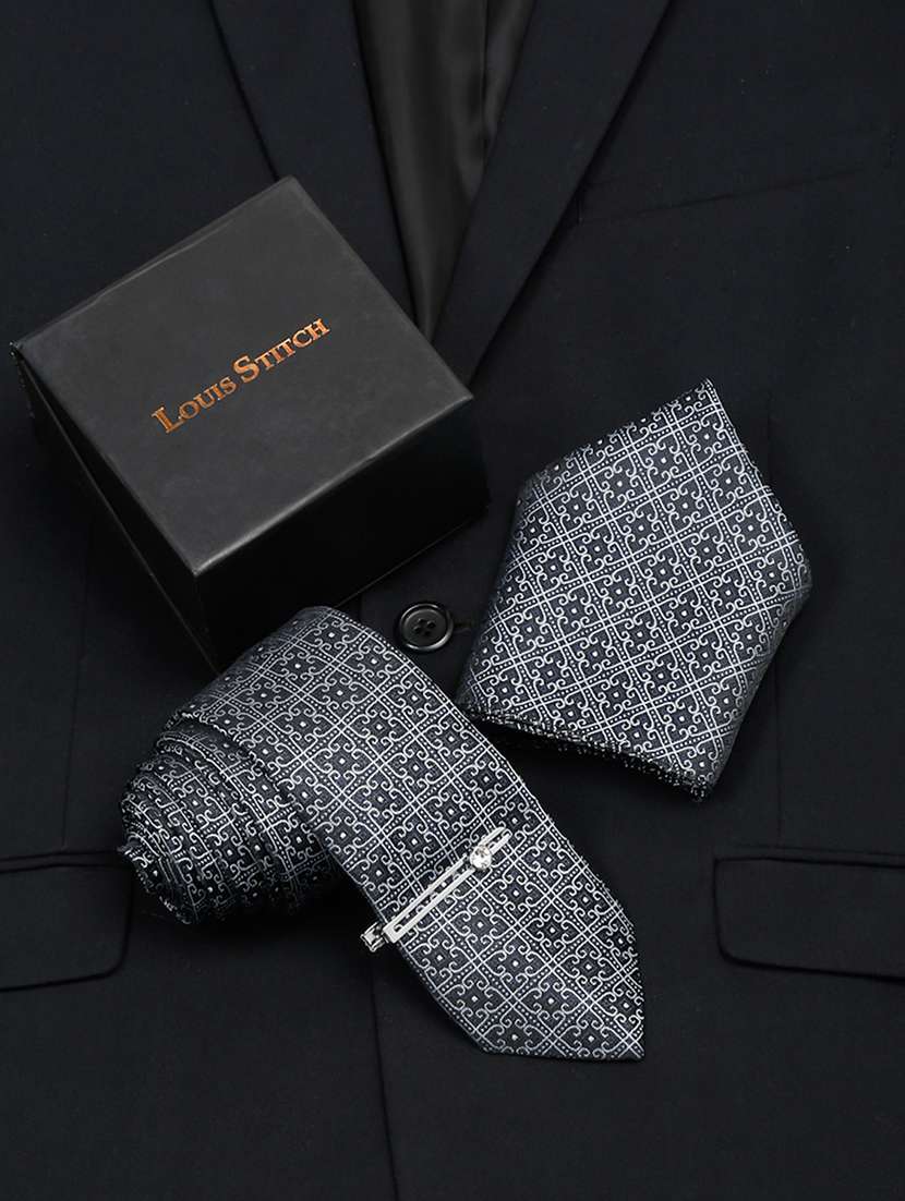 louis stitch mens necktie suit accessories set 