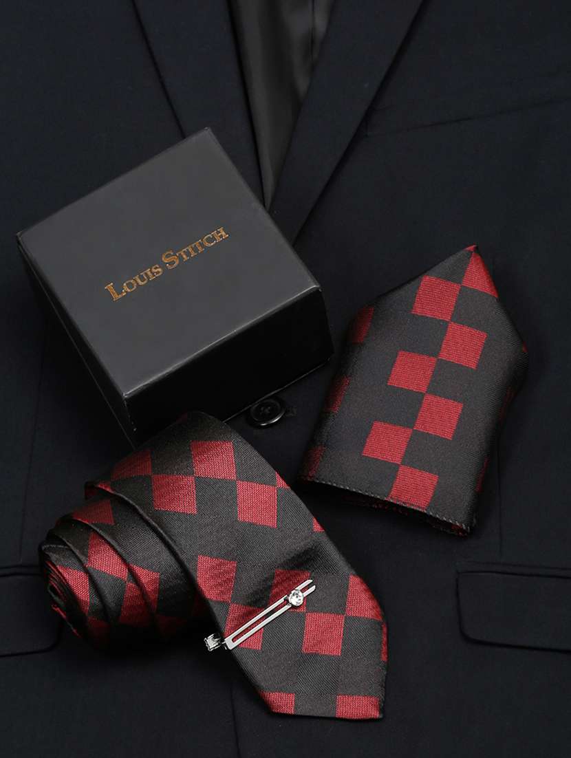 louis stitch mens necktie suit accessories set 