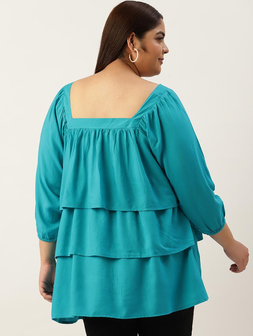 women's layered square neck top - 19777750 - Standard Image - 2