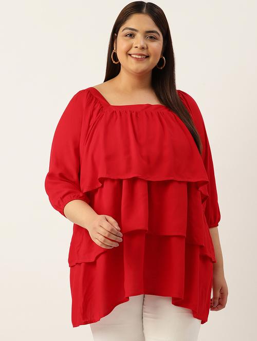 women's layered square neck top - 19777751 -  Standard Image - 0