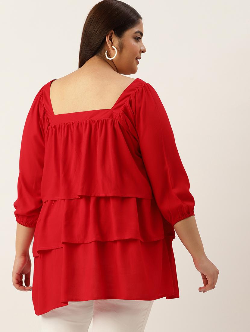 women's layered square neck top - 19777751 - Standard Image - 2