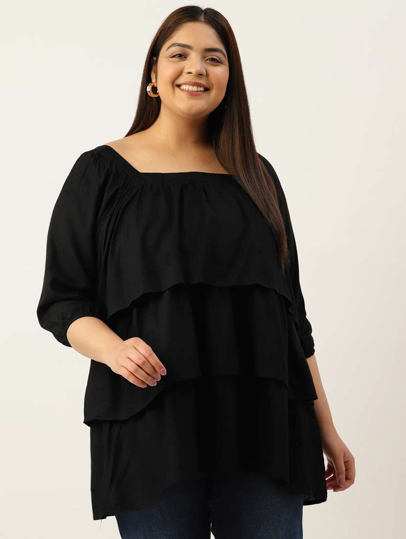 women's layered square neck top - 19777752 -  Zoom Image - 0