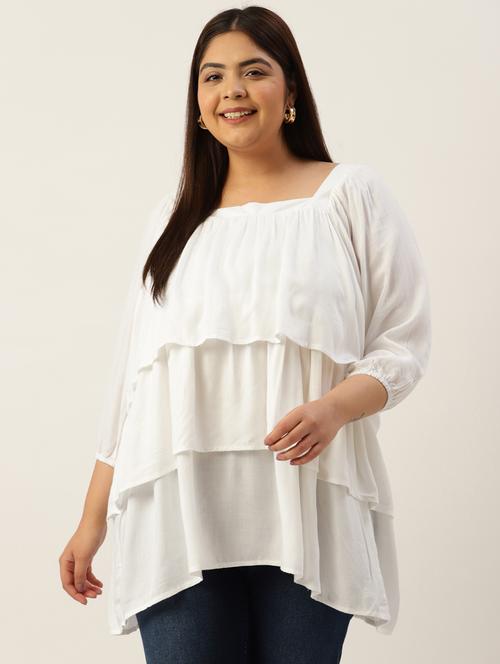 women's layered square neck top - 19777757 -  Standard Image - 0