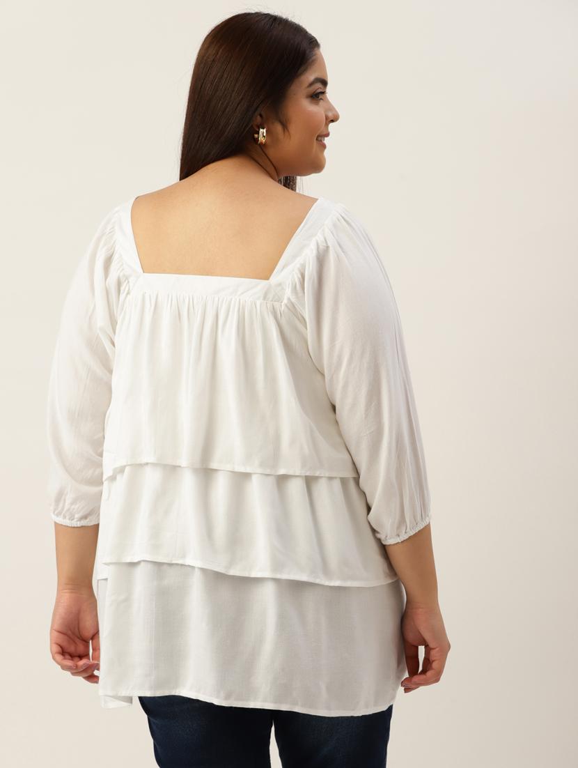 women's layered square neck top - 19777757 - Standard Image - 2