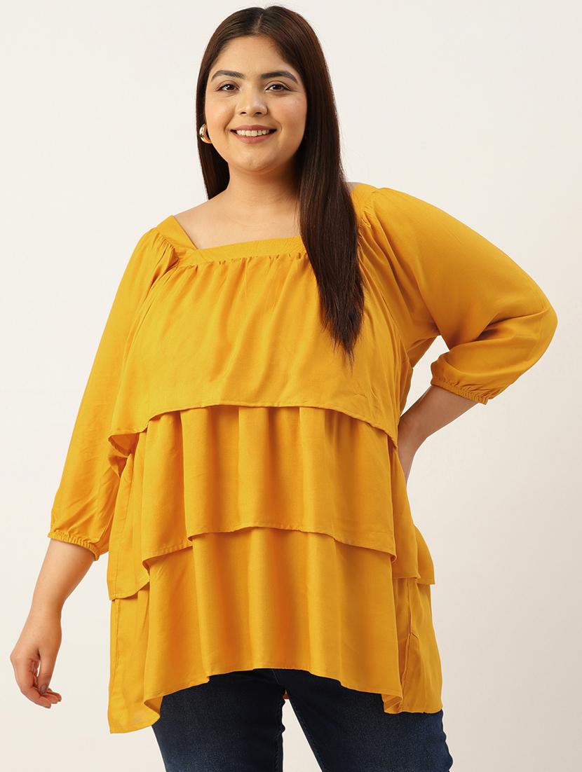 women's layered square neck top - 19777758 - Zoom Image - 0