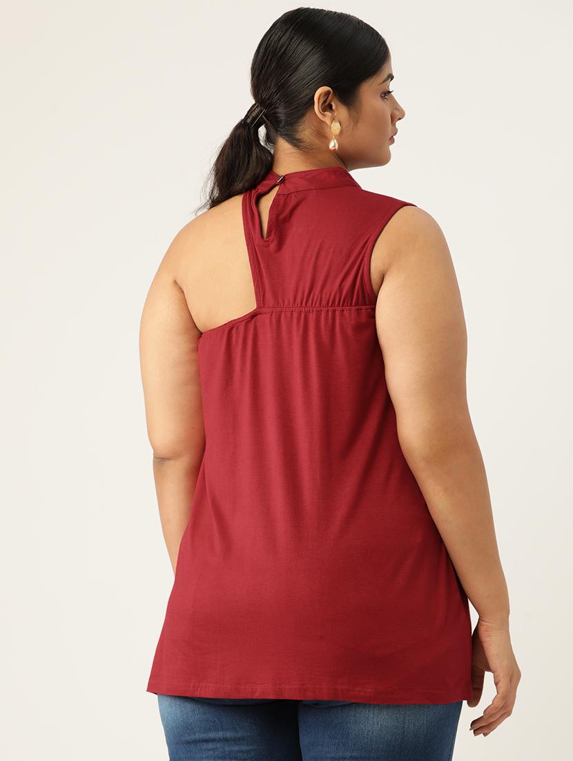 women's a line single shoulder top - 19777875 - Standard Image - 2