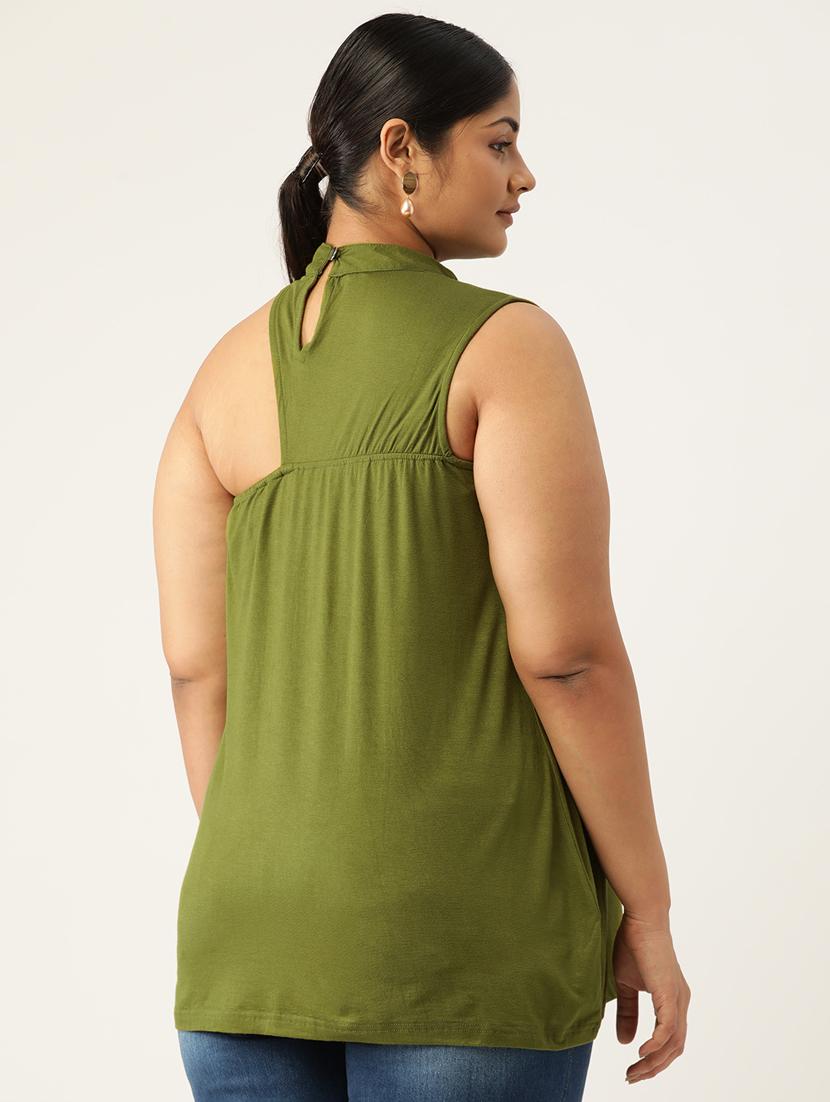 women's a line single shoulder top - 19777876 - Standard Image - 2