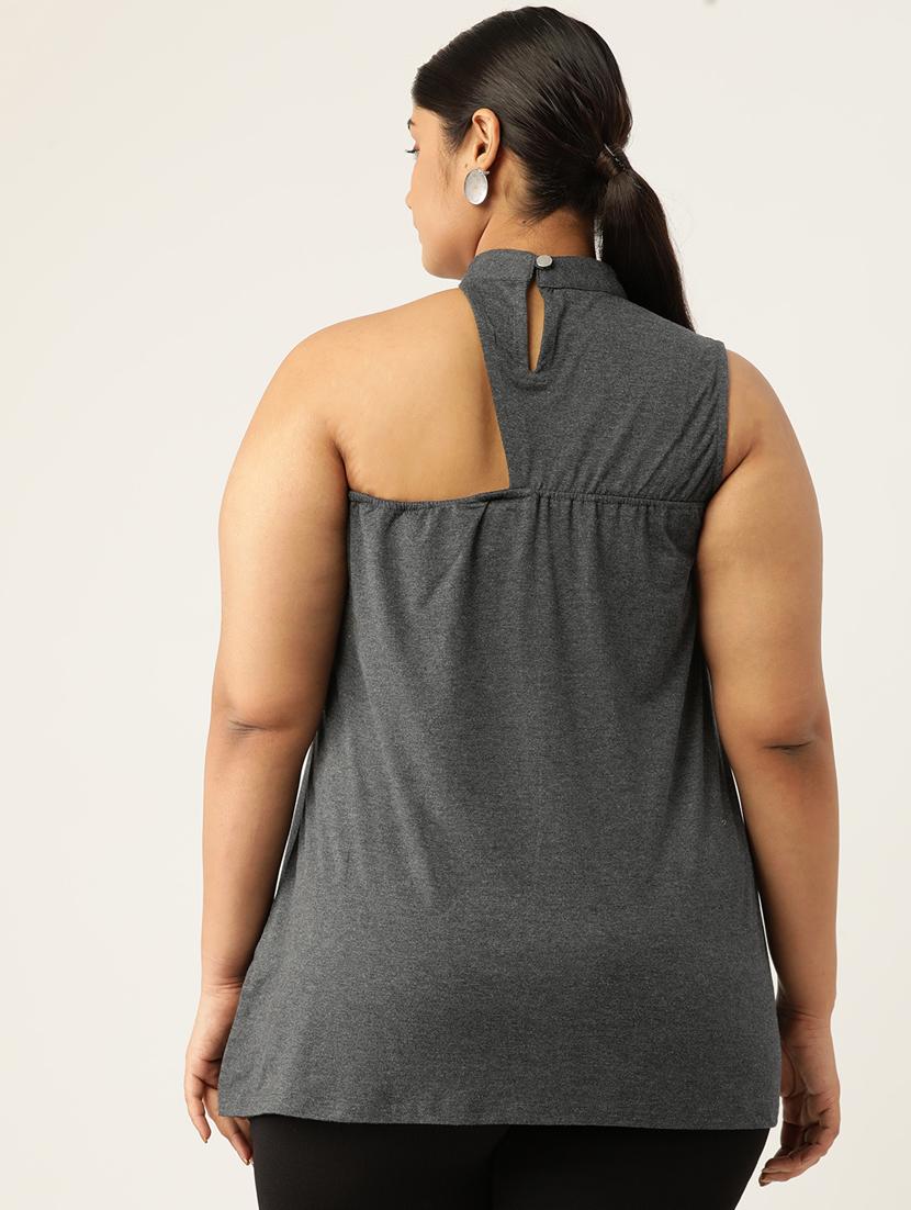 women's a line single shoulder top - 19777877 - Standard Image - 2