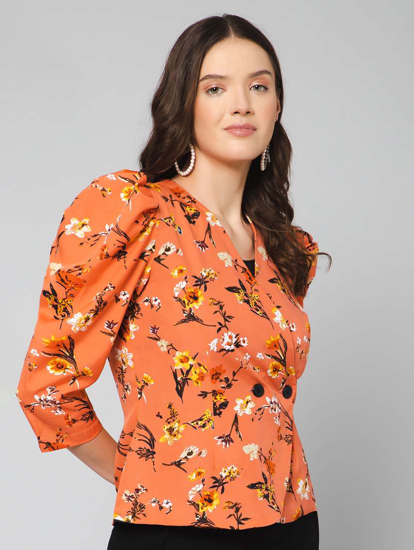 orange printed shrugs - 19777884 -  Standard Image - 2