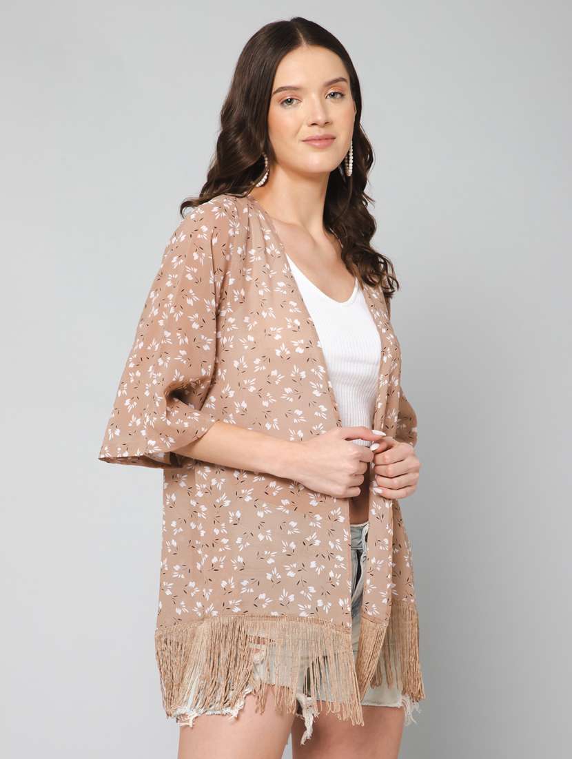 women printed georgette shrug - 19777888 -  Standard Image - 2