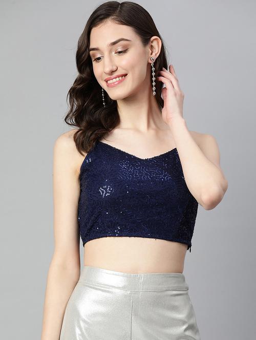 women's crop shoulder strap top - 19778629 -  Standard Image - 0