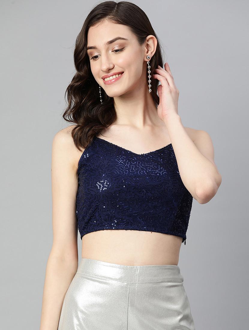 women's crop shoulder strap top - 19778629 -  Zoom Image - 0