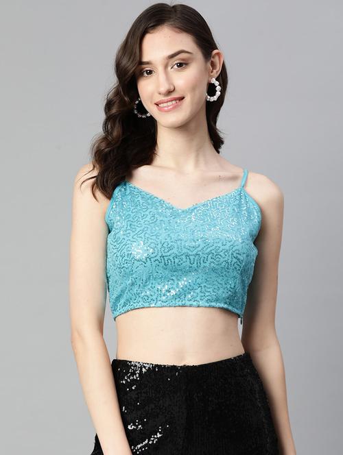 women's crop shoulder strap top - 19778630 -  Standard Image - 0