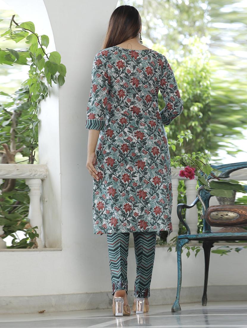 printed kurta pant set - 19778773 - Standard Image - 2