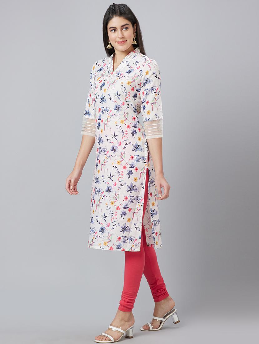 women's straight kurta - 19779230 - Standard Image - 2