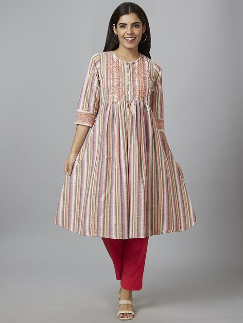 women's flared kurta - 19779261 -  Standard Image - 0