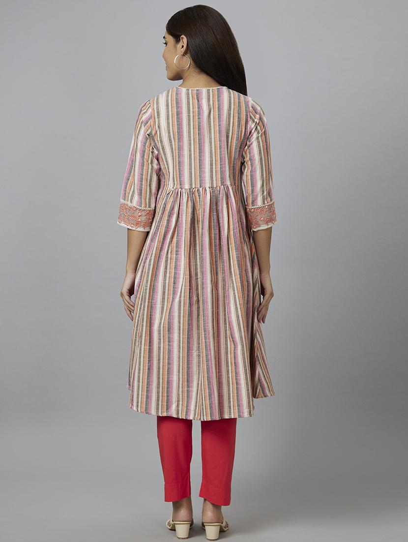 women's flared kurta - 19779261 - Standard Image - 2