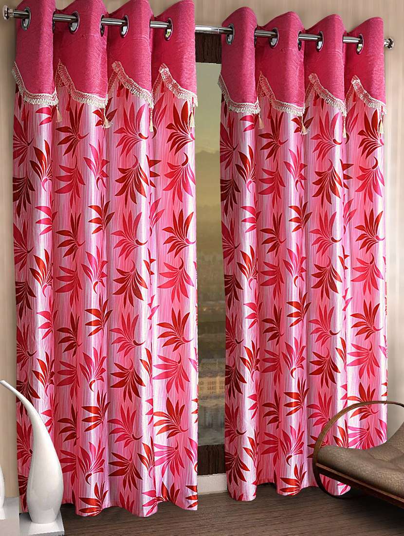 cortina designer eyelet printed home curtains