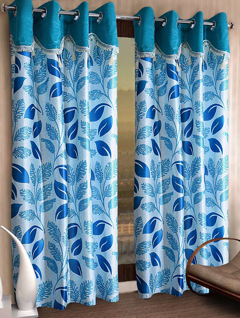 cortina designer eyelet printed home curtains