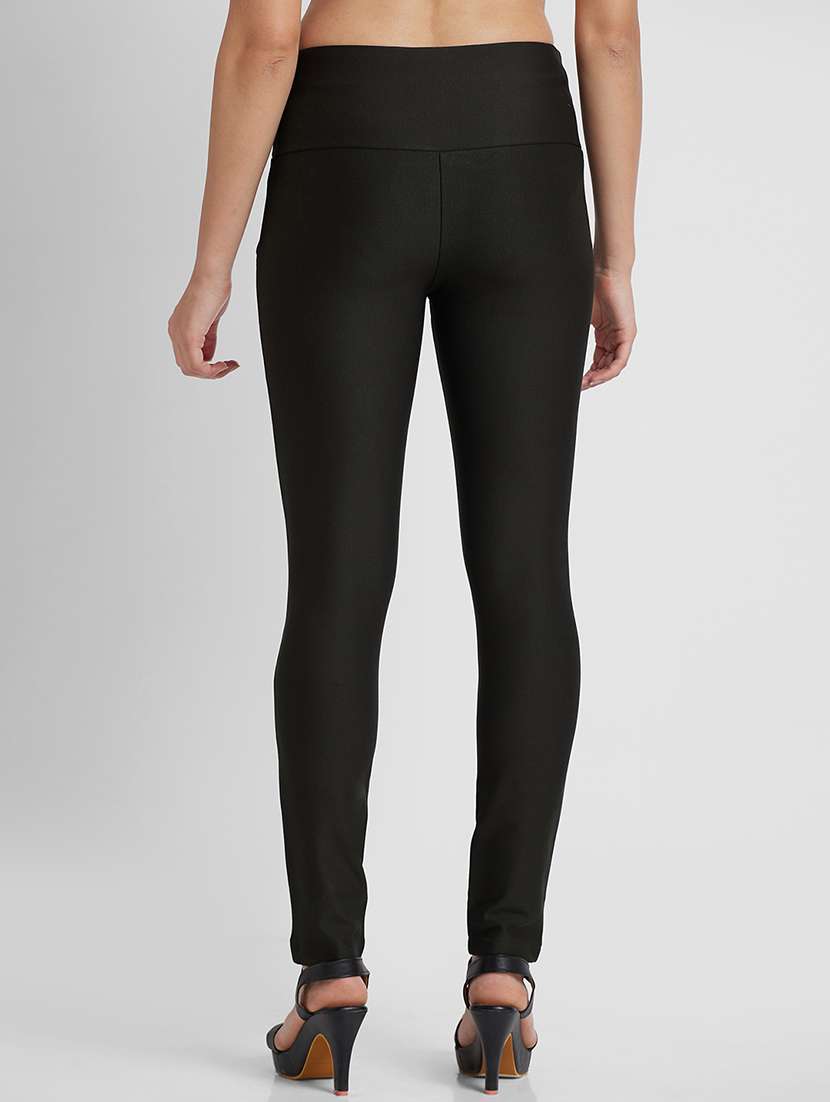 women olive viscose jeggings - 19780382 -  Standard Image - 2