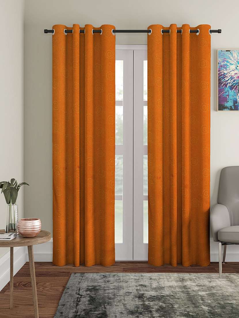 pack of 2 printed door curtain