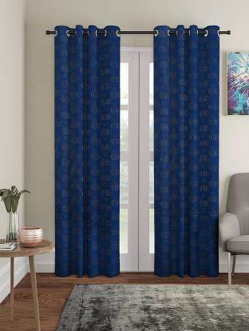 pack of 2 printed door curtain
