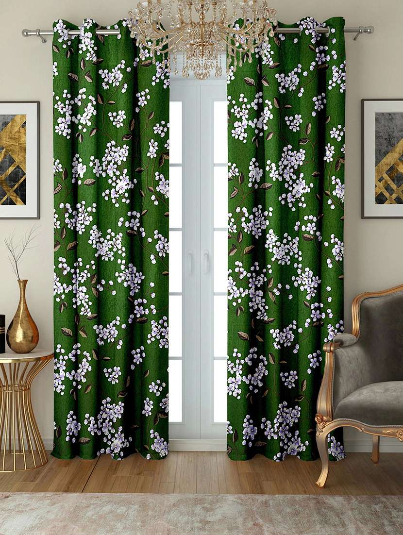 cortina designer eyelet printed home curtains