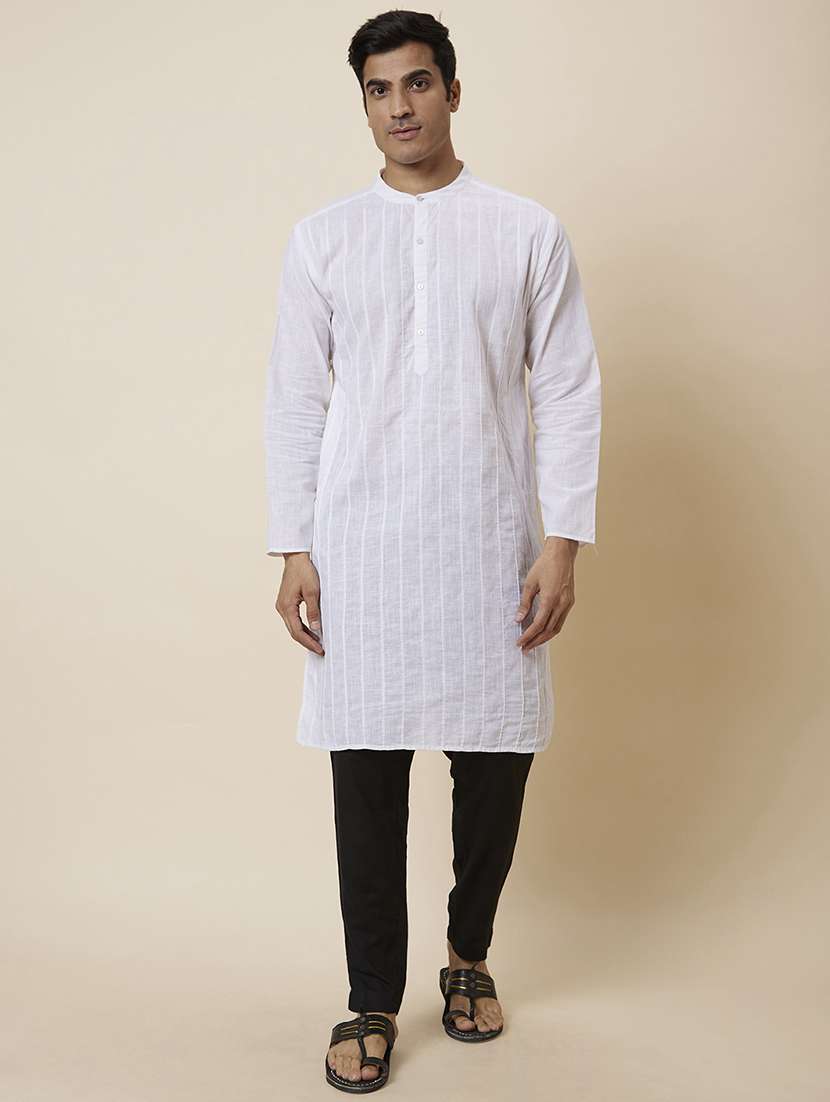 white cotton kurta