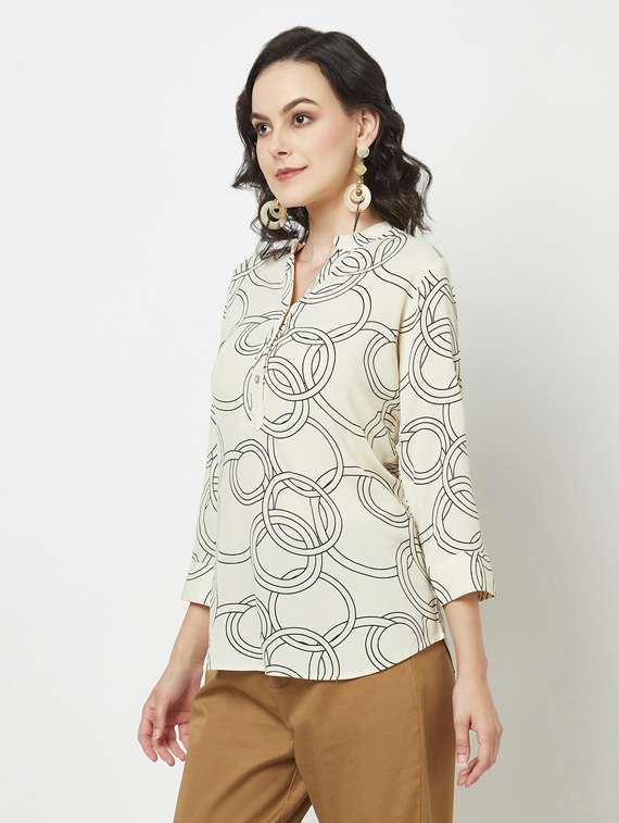 printed viscose regular top - 19780772 -  Standard Image - 2