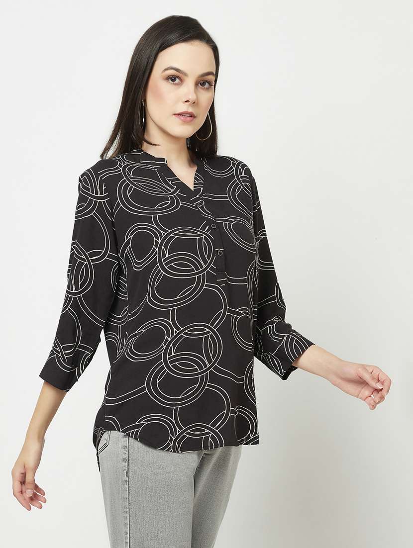 printed viscose regular top - 19780773 -  Standard Image - 2