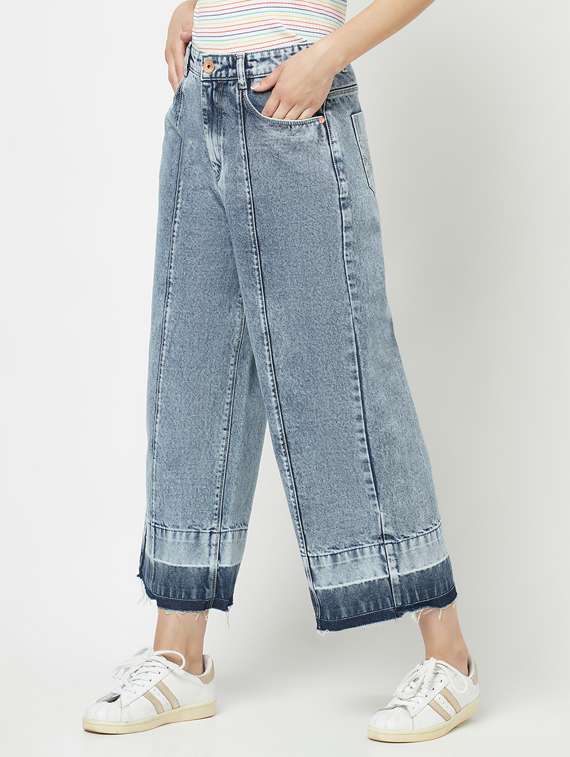women's plain wide leg jeans - 19780893 -  Standard Image - 2