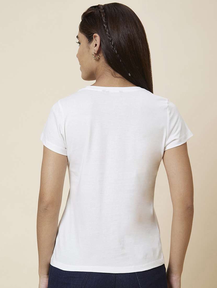 women's plain round neck t-shirt - 19781386 -  Standard Image - 2