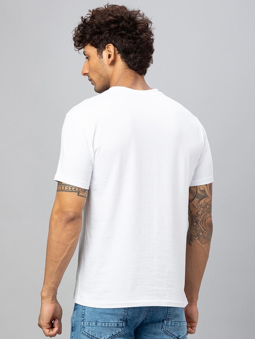 round neck chest print regular t-shirt - 19781413 - Standard Image - 2