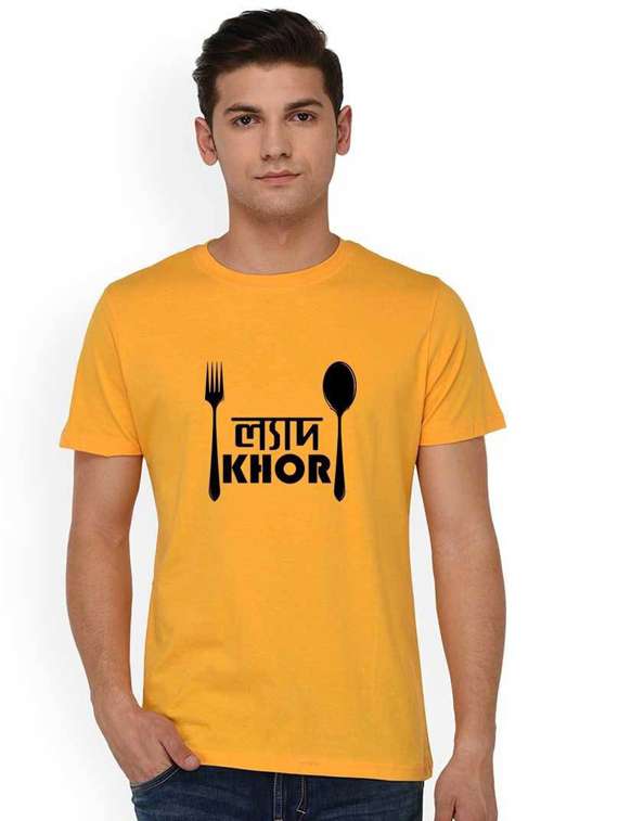 men printed round neck t-shirt