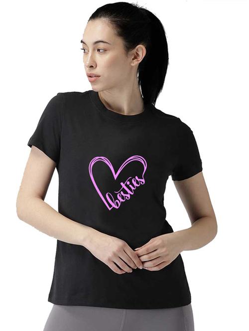women's front print round neck t-shirt - 19782061 -  Standard Image - 0