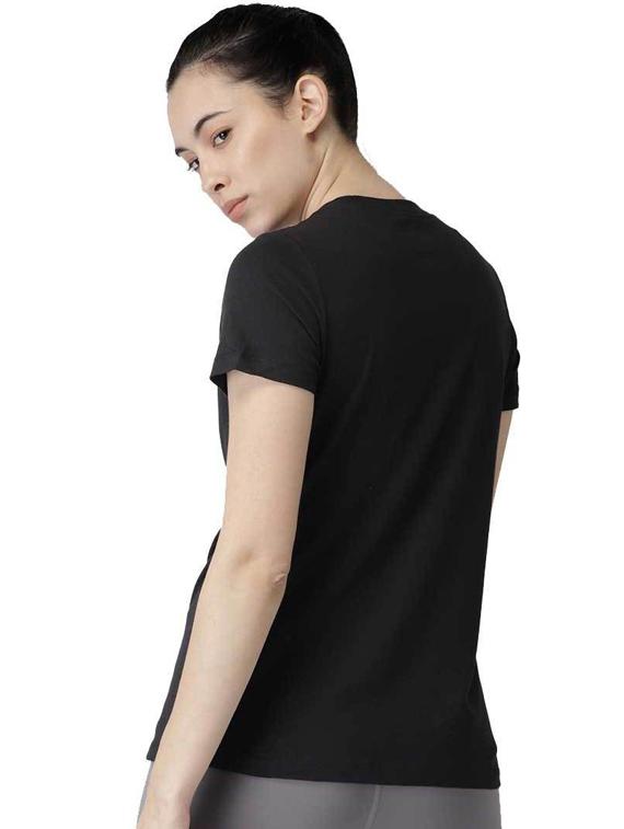 women's front print crew neck t-shirt - 19782289 - Standard Image - 2