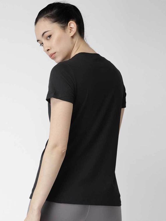 women's front print round neck t-shirt - 19782290 - Standard Image - 2