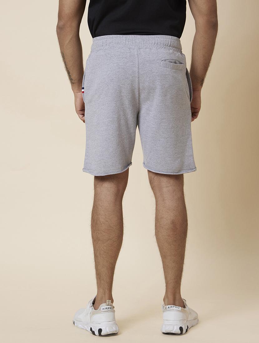 grey solid regular fit sports shorts - 19782557 - Standard Image - 2