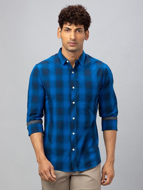 men checkered cotton casual shirt - 19782640 - Standard Image - 0