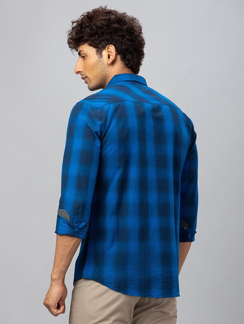 men checkered cotton casual shirt - 19782640 - Standard Image - 2