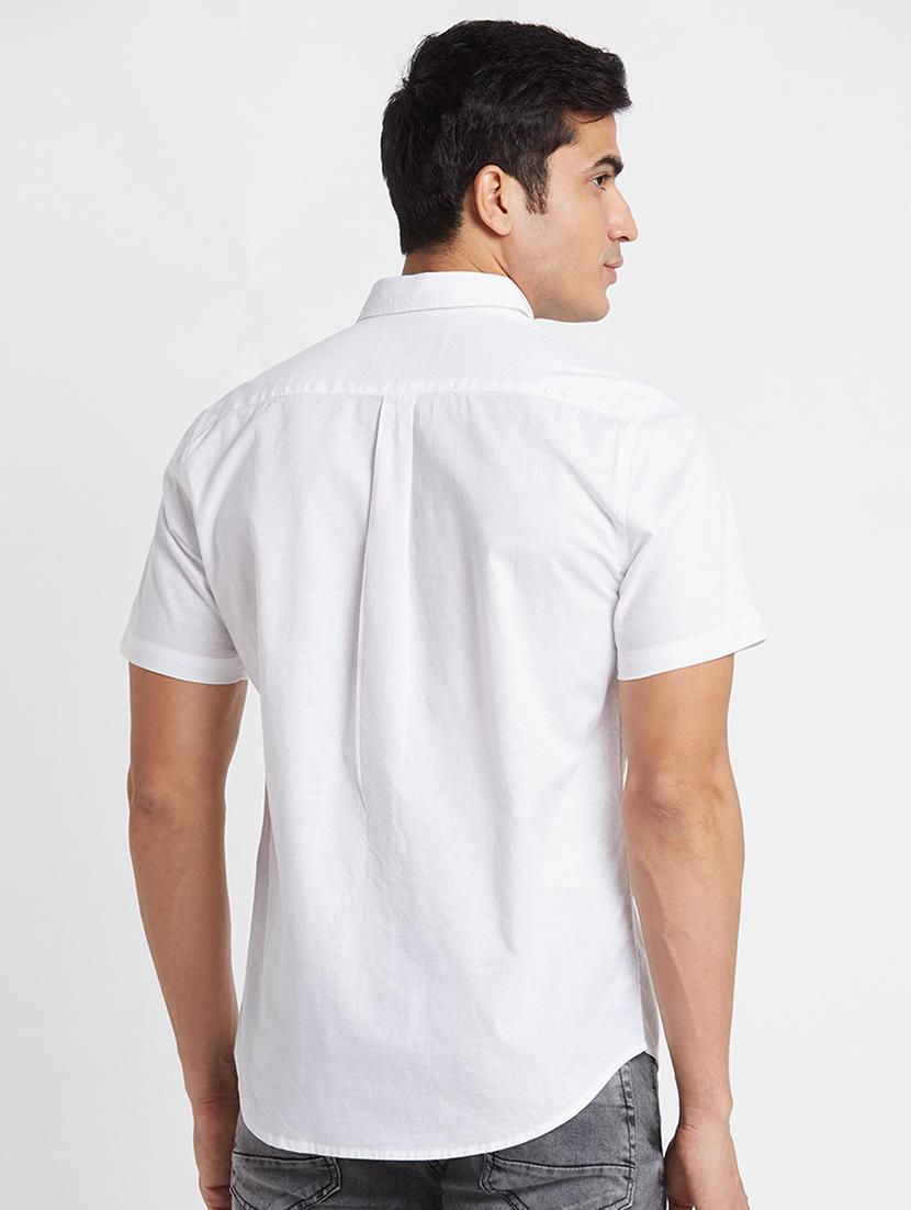 globus men white regular fit spread collar pure cotton casual shirt - 19782665 - Standard Image - 2
