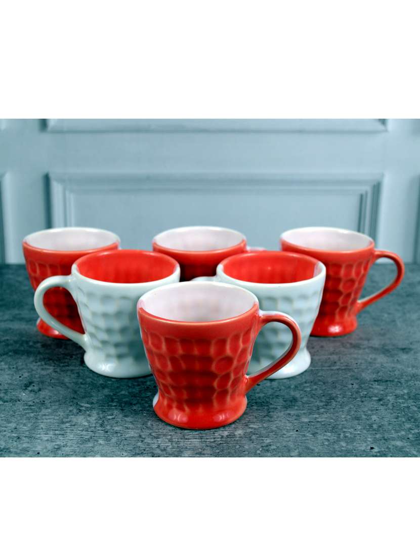 moody panda distinguished set of 6 cups | cup set | 6 cup set | ceramic