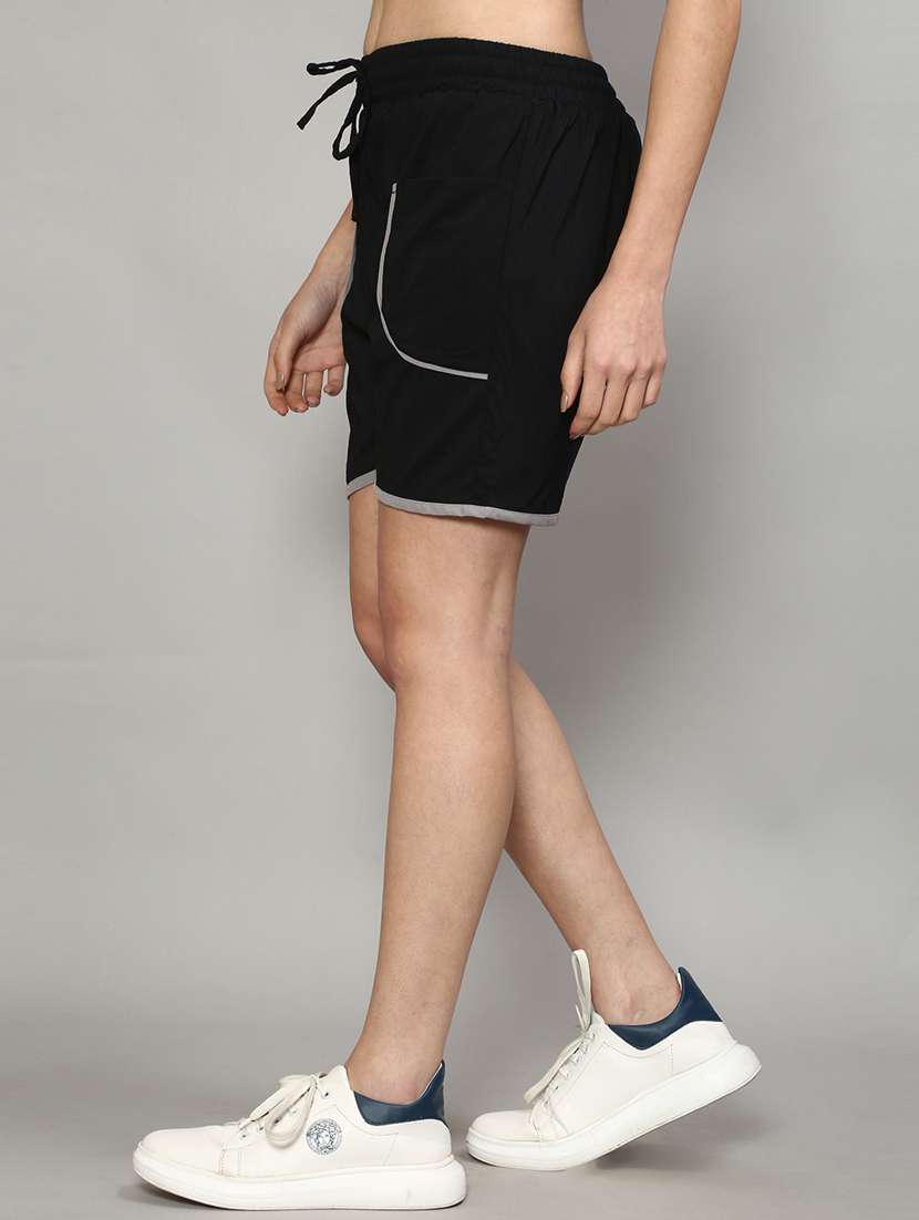 mid rise solid regular shorts - 19783603 - Standard Image - 2