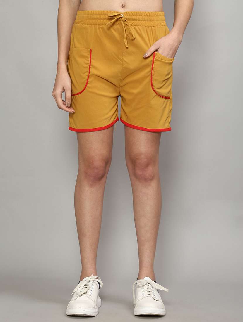mid rise solid regular shorts - 19783610 - Zoom Image - 0