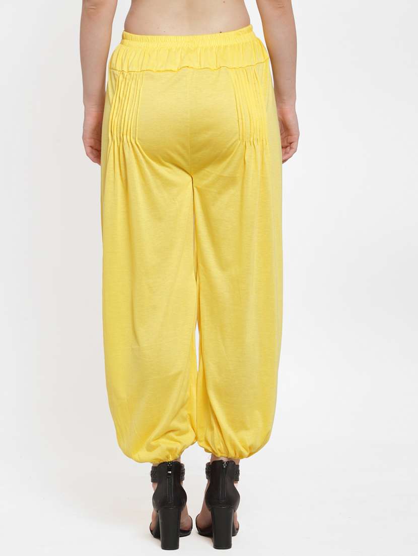 yellow viscose harem salwars - 19783683 - Standard Image - 2
