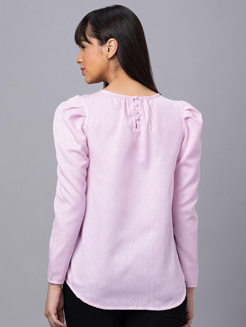 women pink polyester regular top - 19783697 - Standard Image - 2