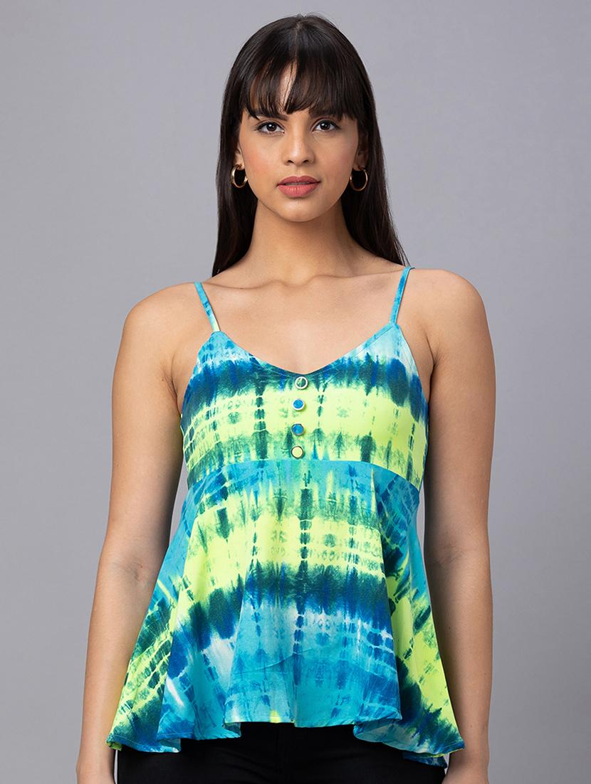 women multi colored polyester a-line top - 19783706 - Zoom Image - 0