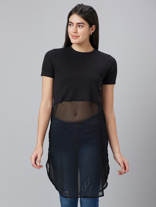 women black polyester regular top - 19783718 - Standard Image - 0