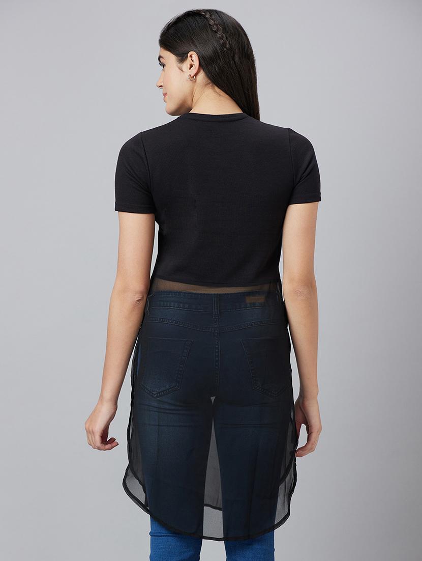 women black polyester regular top - 19783718 - Standard Image - 2